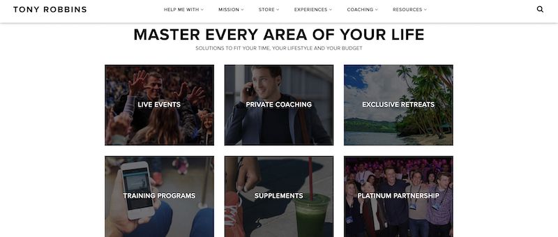 tony robbins affiliate program