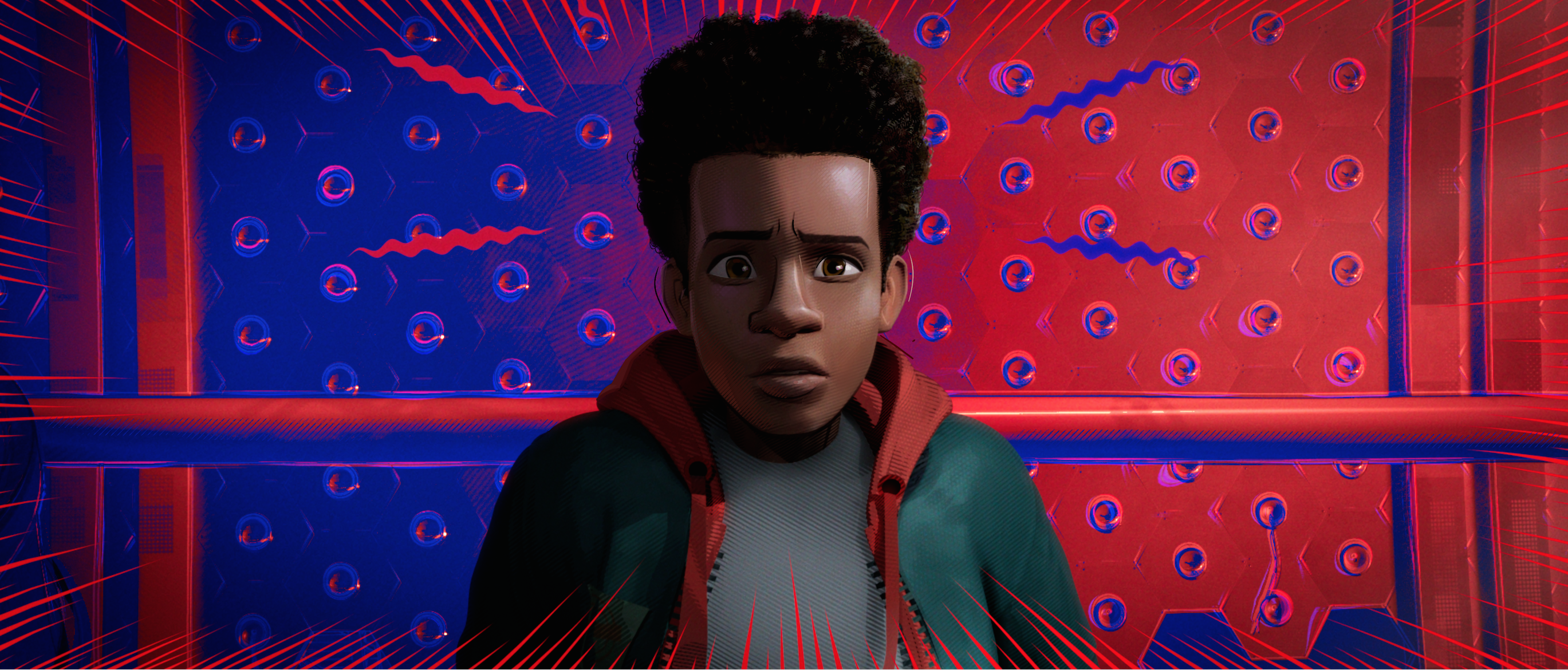 Miles Morales is voiced by Shameik Moore in  Spider-Man: Into the Spider-Verse