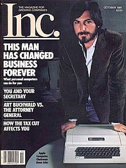 Заголовок журнала Inc., вышедший в 1981 году, после выхода Apple на IPO: «Этот человек навсегда изменил лицо мирового бизнеса».