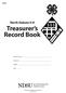 Treasurer s Record Book