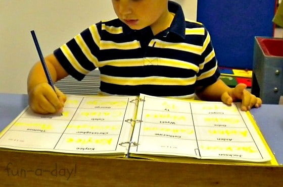 preschool child signing in