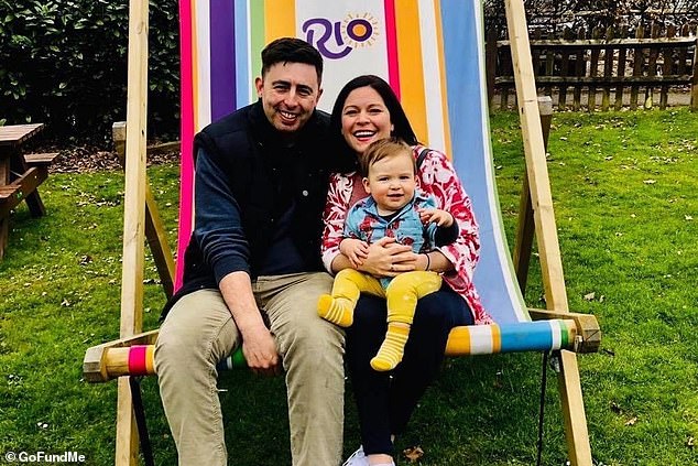 James Roocroft, 43, from Brighton, has been given months to live following a devastating pancreatic cancer diagnosis and is desperately fundraising to provide a home for his wife Emma and son Archie (pictured together) after he dies
