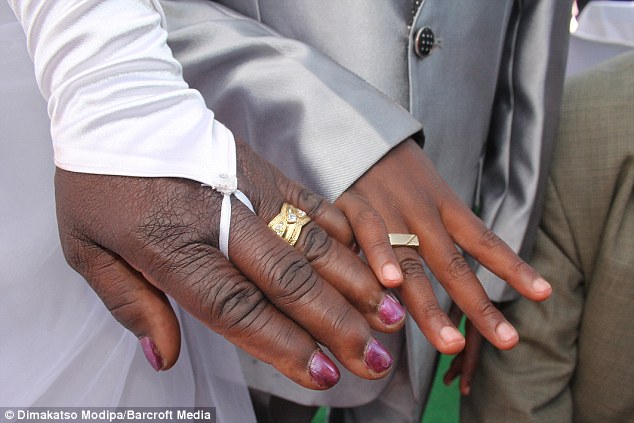 The young groom said he hoped to have a proper wedding to a woman his own age when he was older