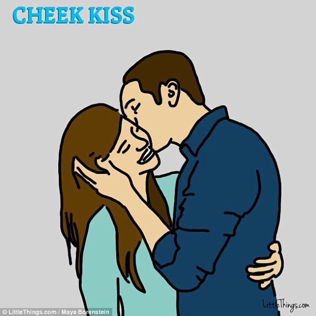 Feeling friendly: Whether they are exchanged between friends or lovers, a kiss on the cheek is a sign of strong friendship and fondness for another person 