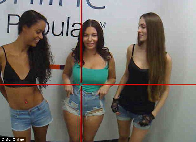 The girls (L-R): Sophia De Lancey, 30, Stephanie Warren, 27, and Inesa De La Roche, 35, took part in the experiment where we set out to find which body type men were most drawn to 
