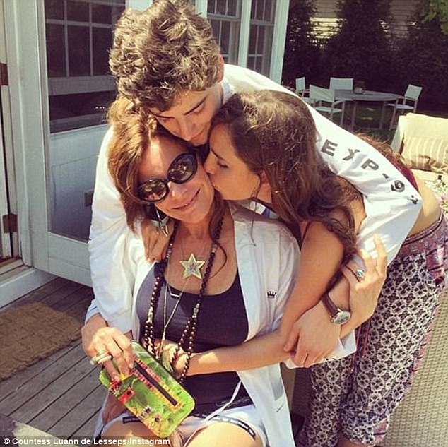 Her joy: The TV star with her kids in an older Instagram post