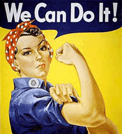 Плакат с изображением "клепальщицы Рози" и надписью "Мы это можем!", иллюстрация с сайта www.samesexmarriage.ca