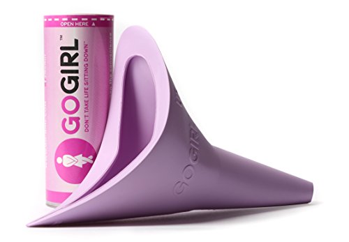 GoGirl Female Urination Device + Germ Resistant Portable Urinals for Women, Camping, Hiking, Outdoor Activities & More with Medical Grade Silicone (Reusable) - Pink/Lavender