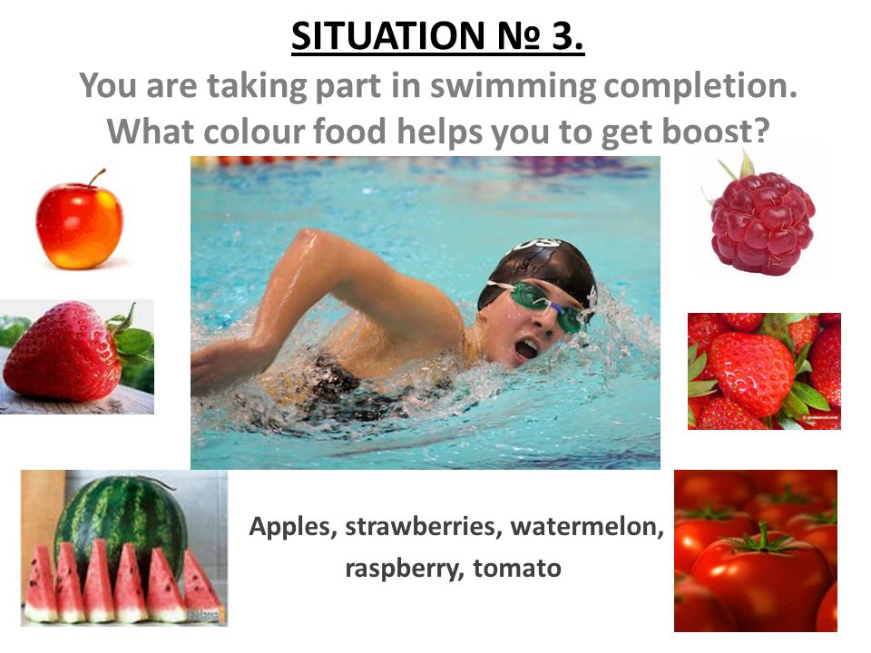 SITUATION № 3. You are taking part in swimming completion.