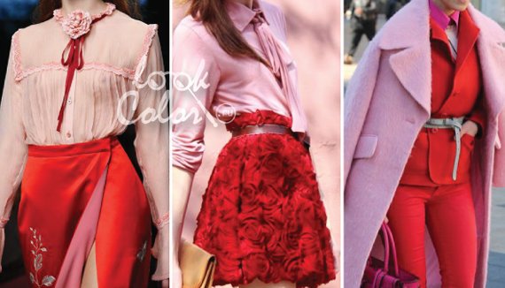 сочетание красного и розового в одежде 1