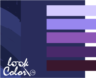 сочетание фиолетово-синего цвета с фиолетовым