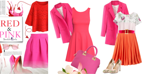 Сочетания с ярко-розовым цветом в одежде