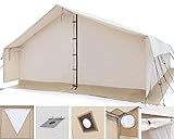 Complete Canvas Wall Tent with Heavy Duty Aluminum...