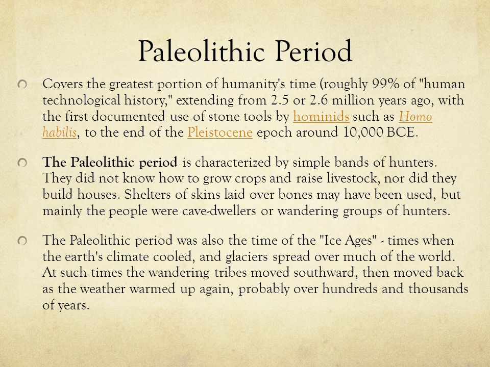 Paleolithic Period