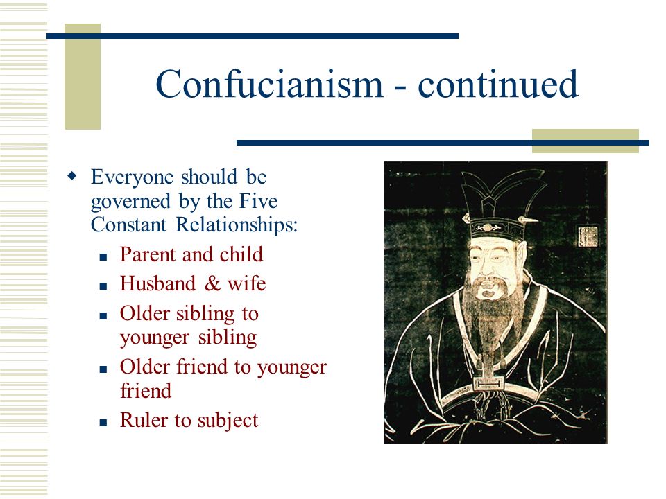 Confucianism - continued