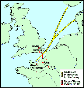 Norman migration map
