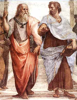 Aristotle (right) and Plato in Raphael