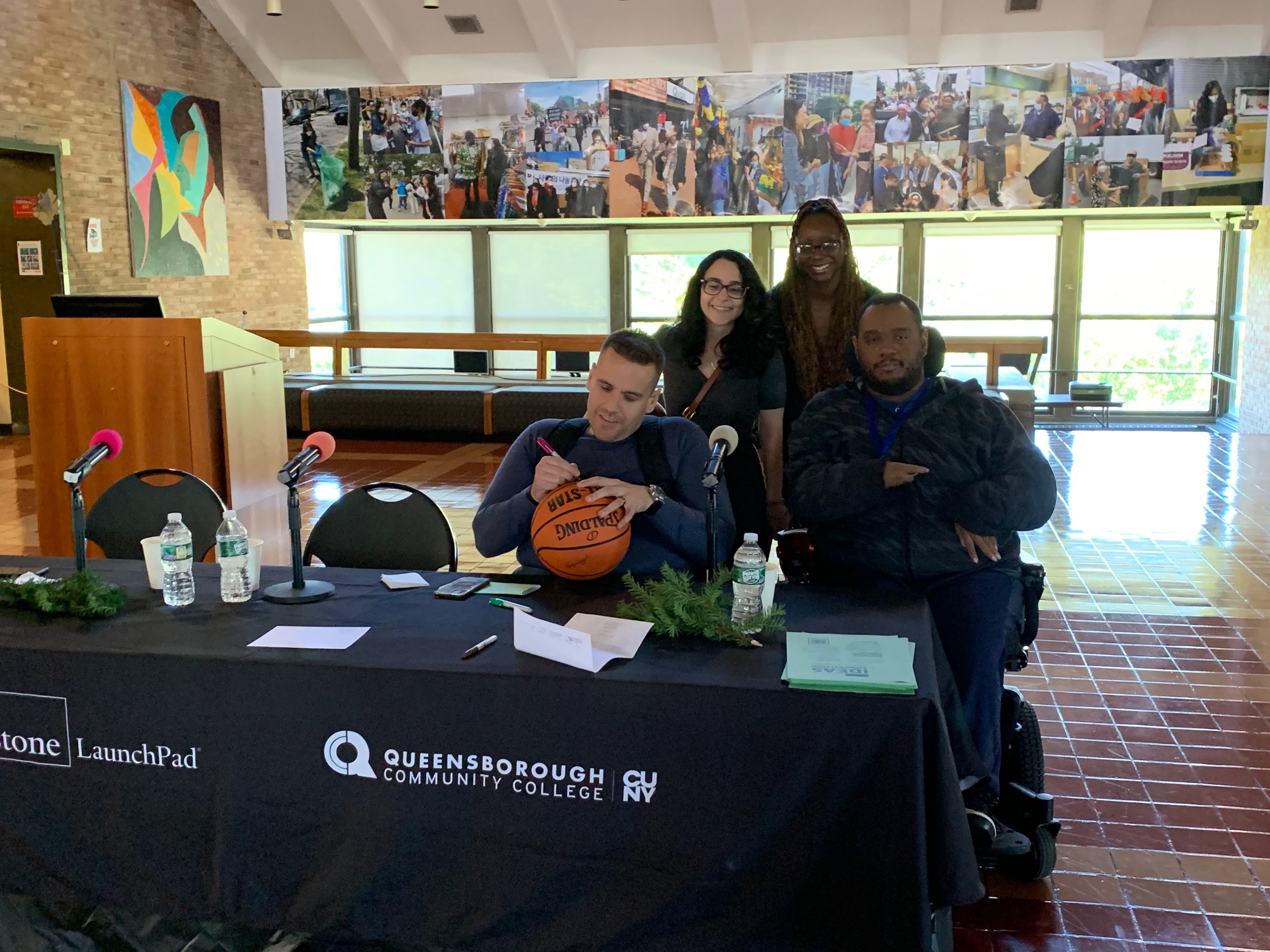 Back Row: Sharon Whinstone (left) Valerie Muse (Right) Bottom Row Ryan Martin (left)  Leonard Blades (right - Queensborough)