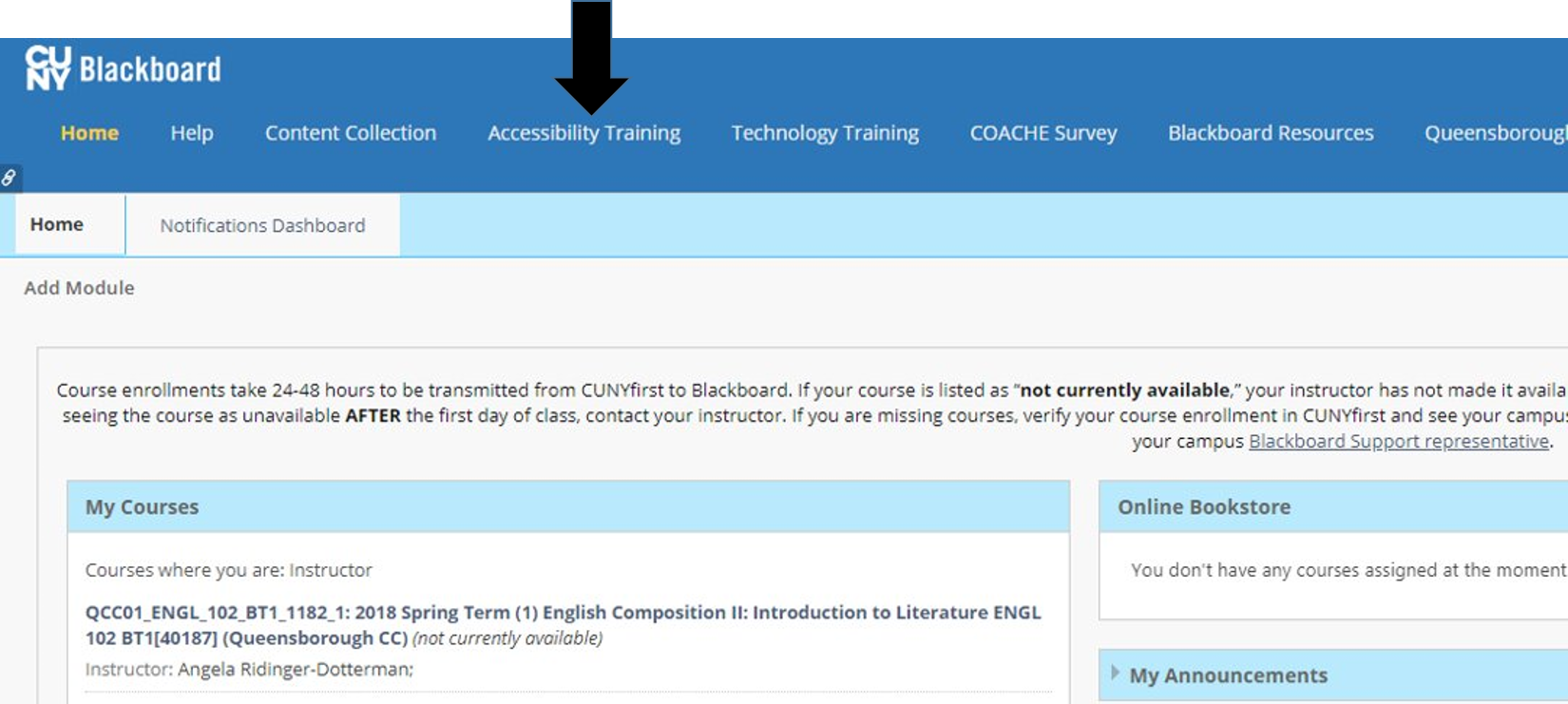 Accessibility Training on Blackboard