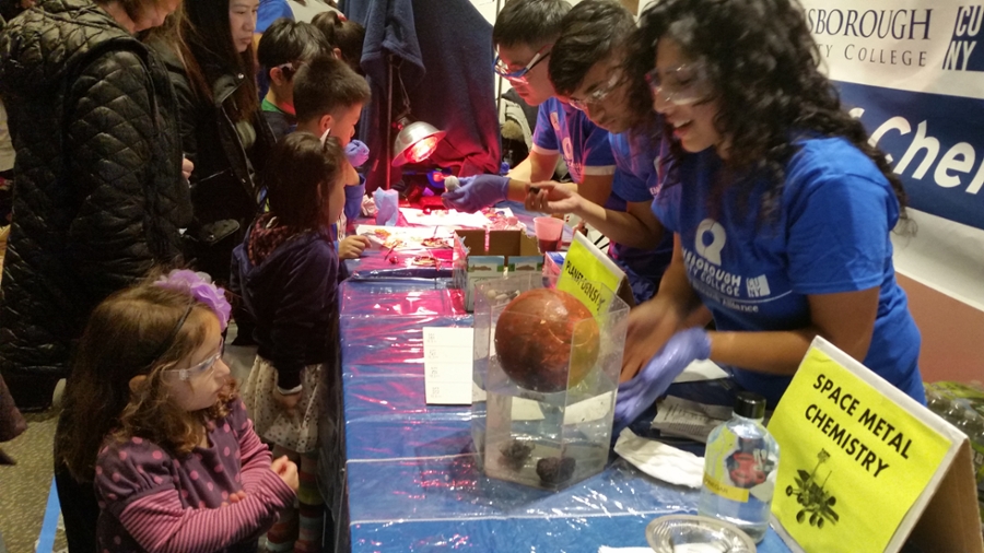 other QCC Chemistry Team members demonstrating at NYACS