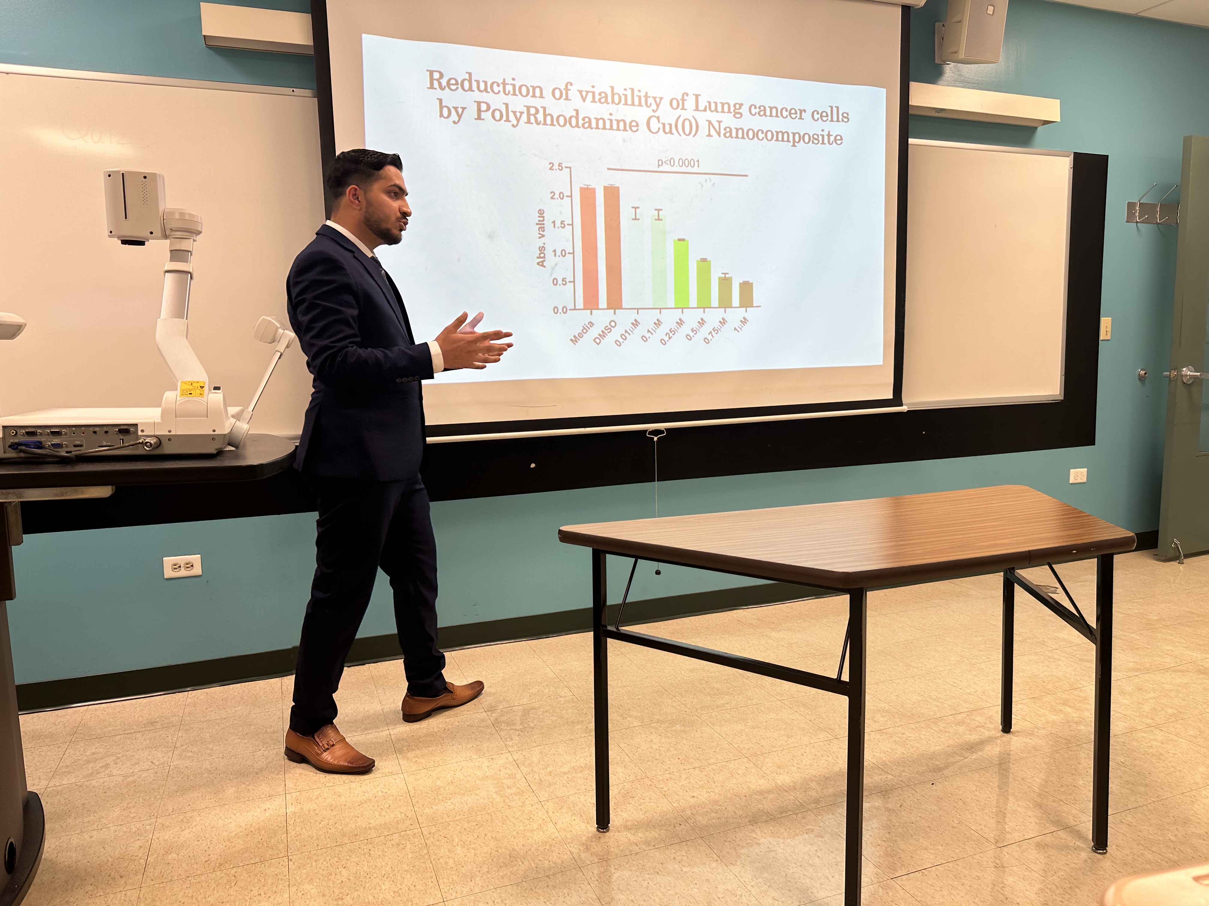 student presenting research at the at the NY URS and Middle Atlantic Regional Meeting of the ACS