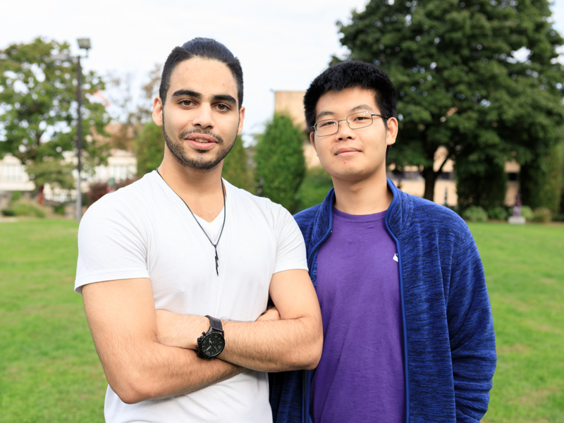 CRSP Mentees Amirmohammad Maghsoudi and Wan Chao Pu Mentored by Dr. M. Chantale Damas