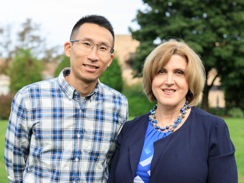 Dr. Merlinda Drini with CRSP Mentee Joe Kwok