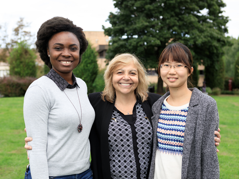 Dr. Regina Sullivan with CRSP Mentees Tobore Edema and Yingxian Tan