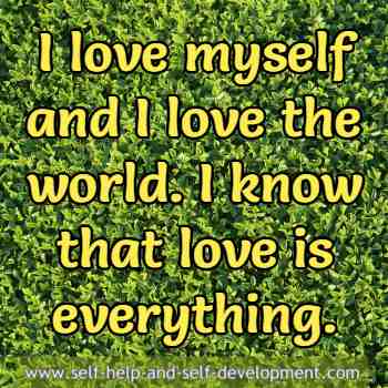 Self talk for loving self and the world.